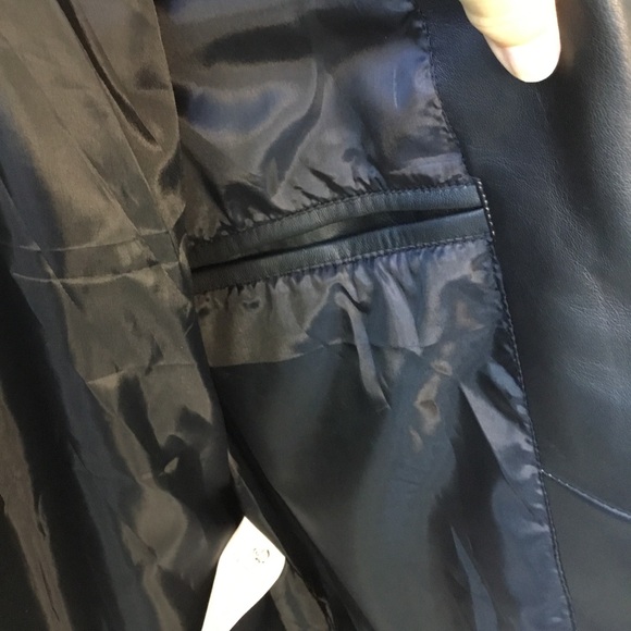 Leather Jacket Men's Dark Brown Cafe Racer size Large Brand NEW from jild - Picture 12 of 16